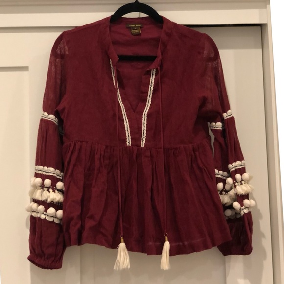 🦄SOLD🦄 Vineet Bahl | Nisha Peasant Top - Picture 2 of 14